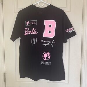 Women’s Barbie Black Graphic T-shirt 1 Of A Kind Large Casual Top